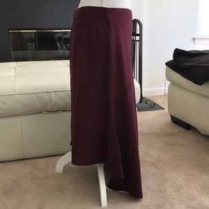 THE LIMITED “LOW-HIGH” WINE SKIRT